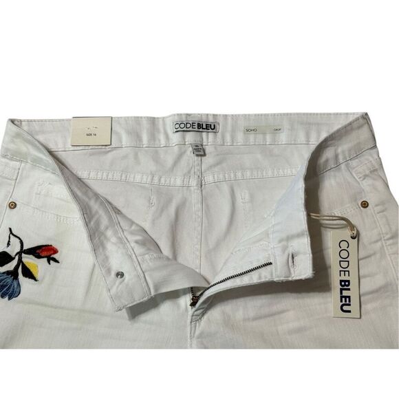 Code Bleu SOHO Crop Jeans - White Size 16 NWT - Picture 5 of 14